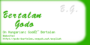 bertalan godo business card